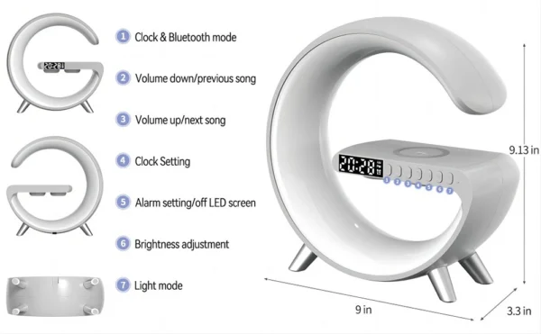 15W Wireless Charger Built-in Bluetooth Speaker. - Image 3