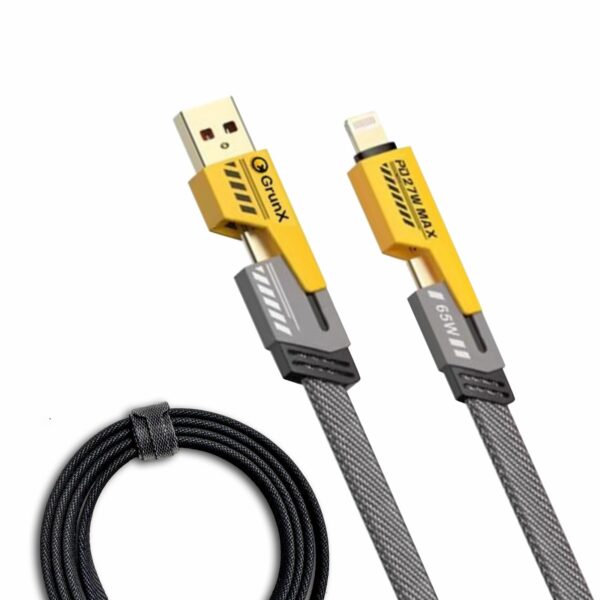 4 in 1 Convertible USB Fast Charging Cable, 65W Nylon Braided Charger Cable. - Image 6