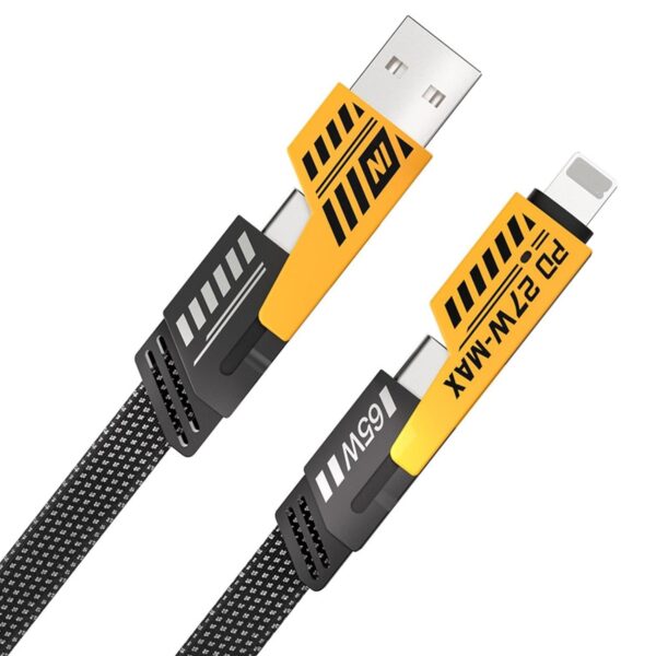 4 in 1 Convertible USB Fast Charging Cable, 65W Nylon Braided Charger Cable. - Image 5