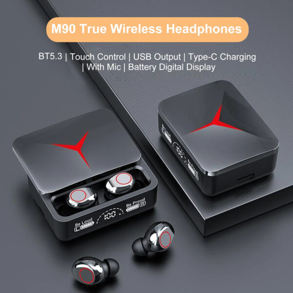 M90 PRO TWS Wireless Earbuds With Microphone Bluetooth 5.3. - Image 5