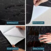 Self Adhesive White & Black Marble Sheet 60*200CM. - Image 3