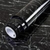 Self Adhesive White & Black Marble Sheet 60*200CM. - Image 2