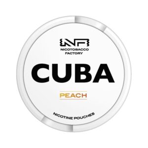 cuba white peach medium 24mg/g nicotine pouches.
