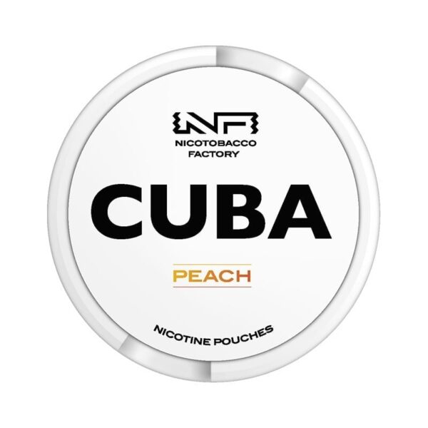 cuba white peach medium 24mg/g nicotine pouches.